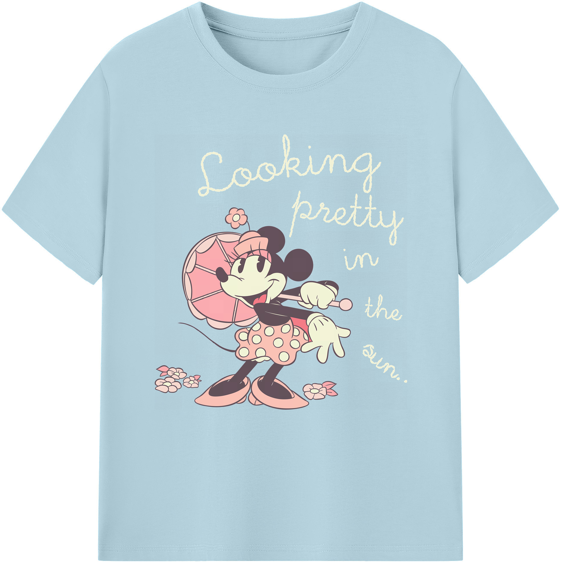 （画像用） ミッキーマウス Mickey Mouse 綿100％半袖Tシャツ（フロントプリント）